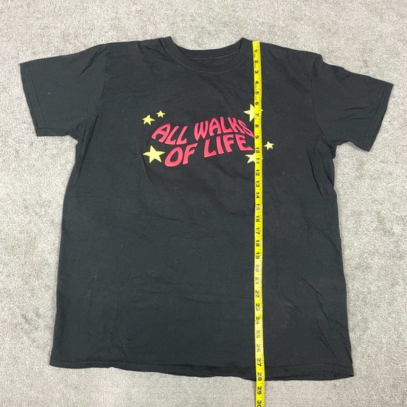 Urban Necessities Shirt Mens Large Black Puff Print Graphics TwoJsKicks Aliens - Picture 9 of 11